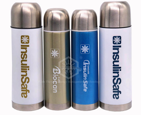 Bình làm mát du lịch 2-8 ° C SS304 PCM 36 giờ để y sinh và mang insulin