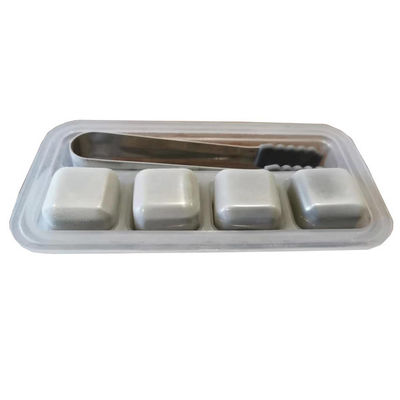 Frosting Engraved Khối đá bằng thép không gỉ có thể tái sử dụng để làm lạnh rượu